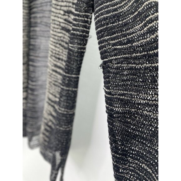 Eileen Fisher 85% Wool 15% Linen Italian Yarn Open Cardigan Lagenlook Sz L Flaws - Picture 12 of 16
